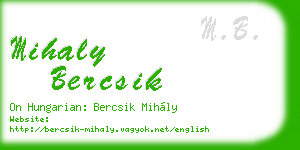 mihaly bercsik business card